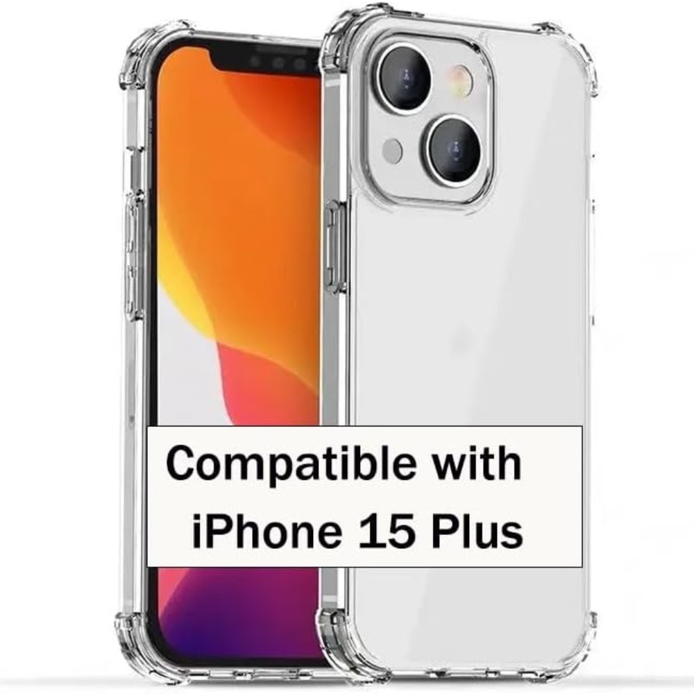 Chickmouth iPhone 15 Plus Case (Pack of 3) Shockproof Yellowing Resistant, Clear